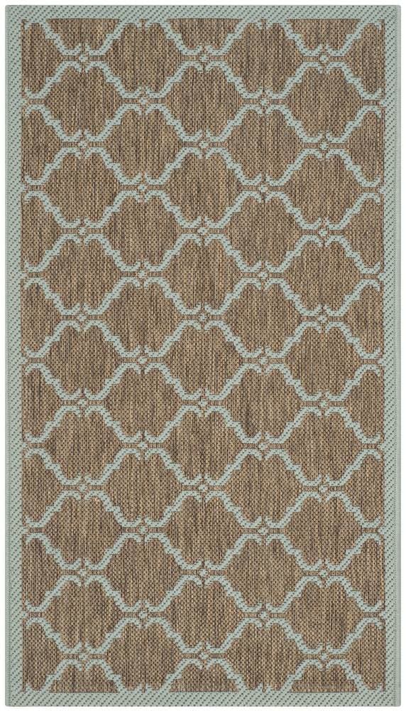 Safavieh Courtyard Cy6009-337 Brown - Aqua Area Rug