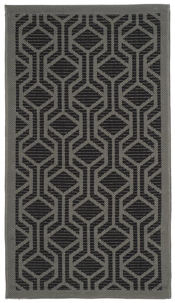 Safavieh Courtyard Cy6114-225 Black - Anthracite Area Rug