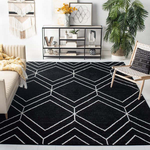 Safavieh Adirondack Adr241z Black - Ivory Area Rug