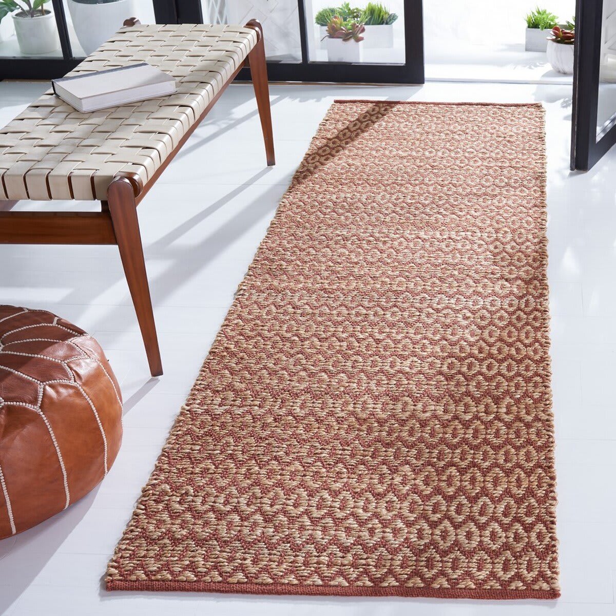 Safavieh Natural Fiber Nfb701P Natural - Rust Area Rug - Image 3